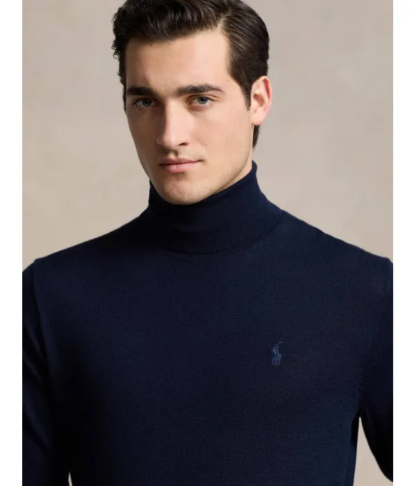 Шерстяная водолазка Regular fit Polo Ralph Lauren, синий — фото 4