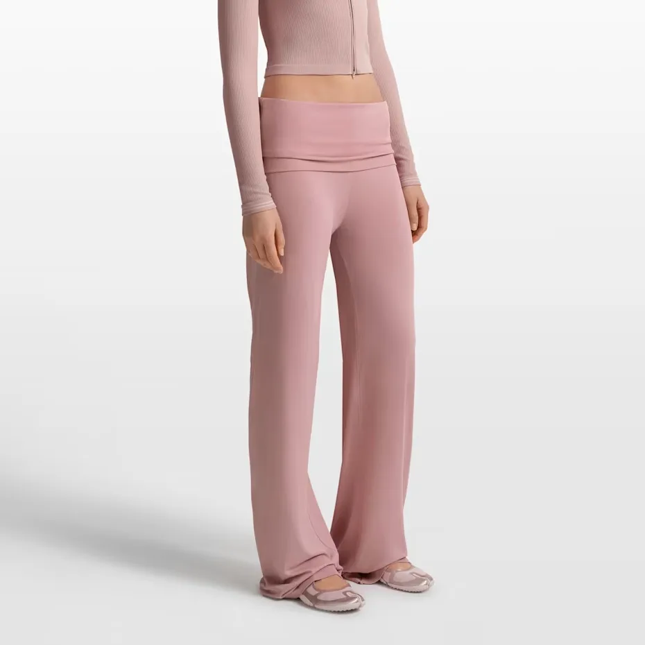 Широкие брюки SKIMS Stretch Knit Nike, NSKM Swertia — фото 4