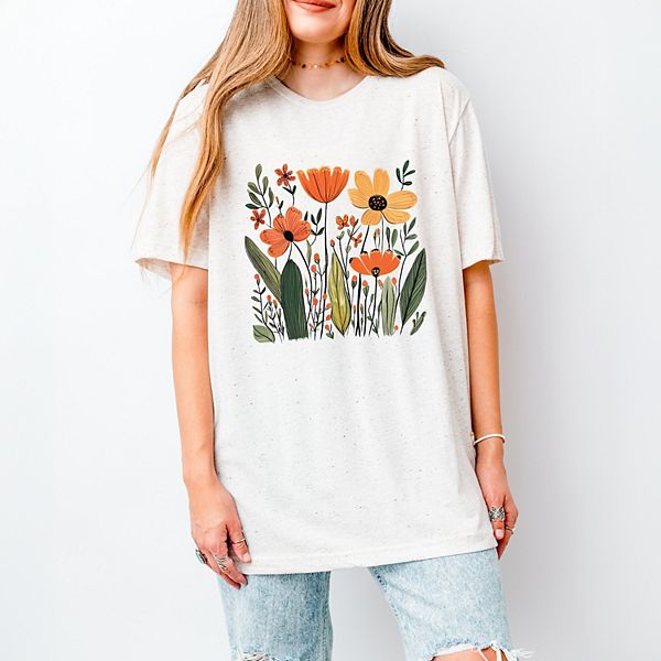 

Футболка с коротким рукавом Orange wildflowers Simply Sage Market, Зеленый, Футболка с коротким рукавом Orange wildflowers Simply Sage Market