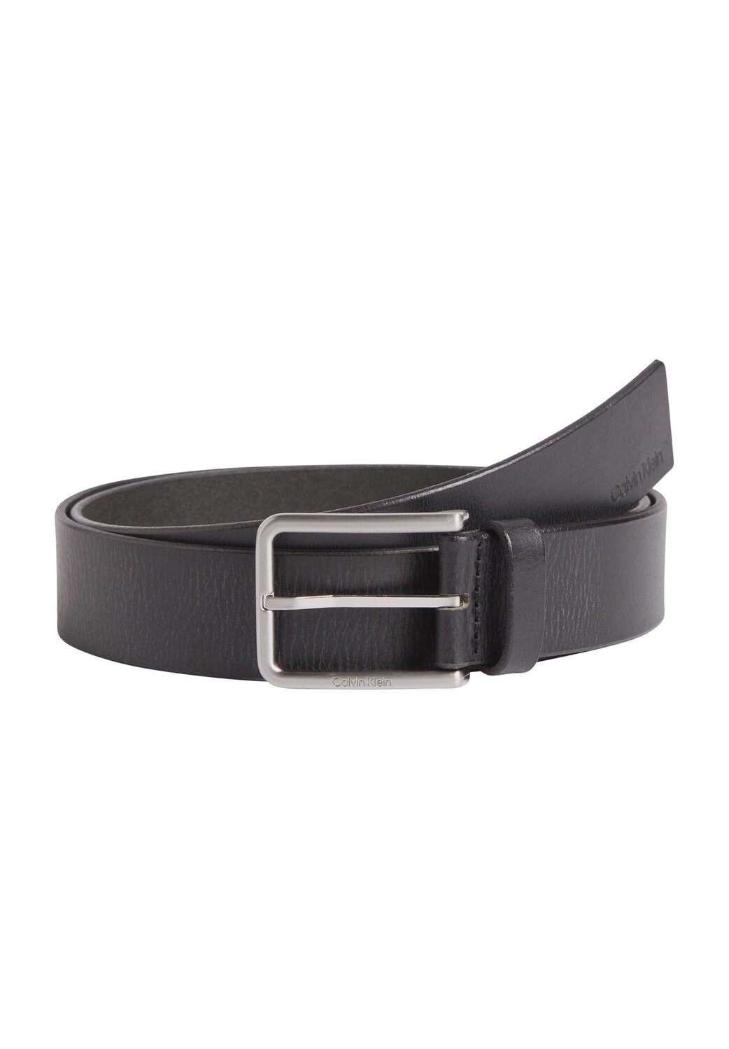 

Кожаный ремень с металлической пряжкой мужской Calvin Klein, цвет Bax Black
