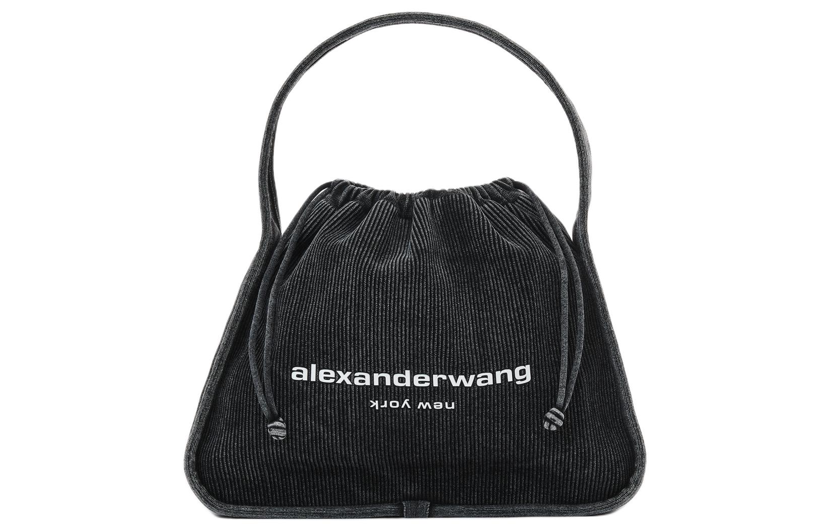 

Alexander Wang Женская сумка на одно плечо Ryan Cotton из нейлона, большая, черная