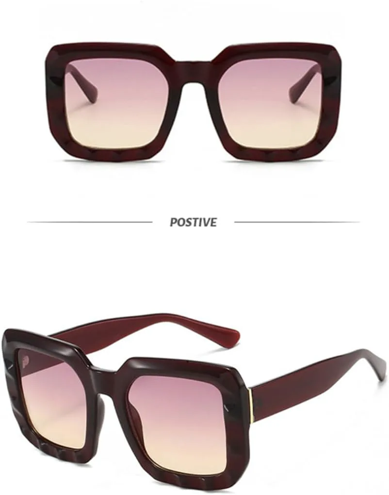 

Ретро-градиентные модные женские солнцезащитные очки с контрастным дизайном, классические простые повседневные мужские солнцезащитные очки UV400 SZVVBKK, Orange Pink