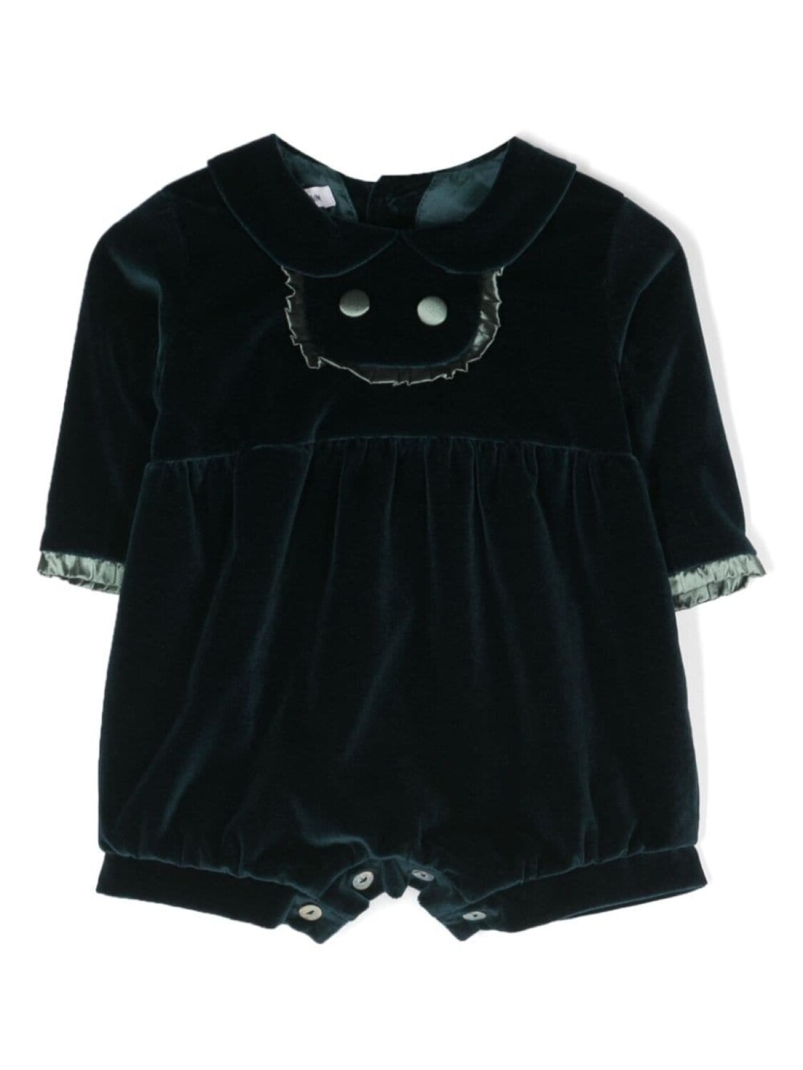 

JESURUM BABY бархатный комбинезон с оборками, зеленый