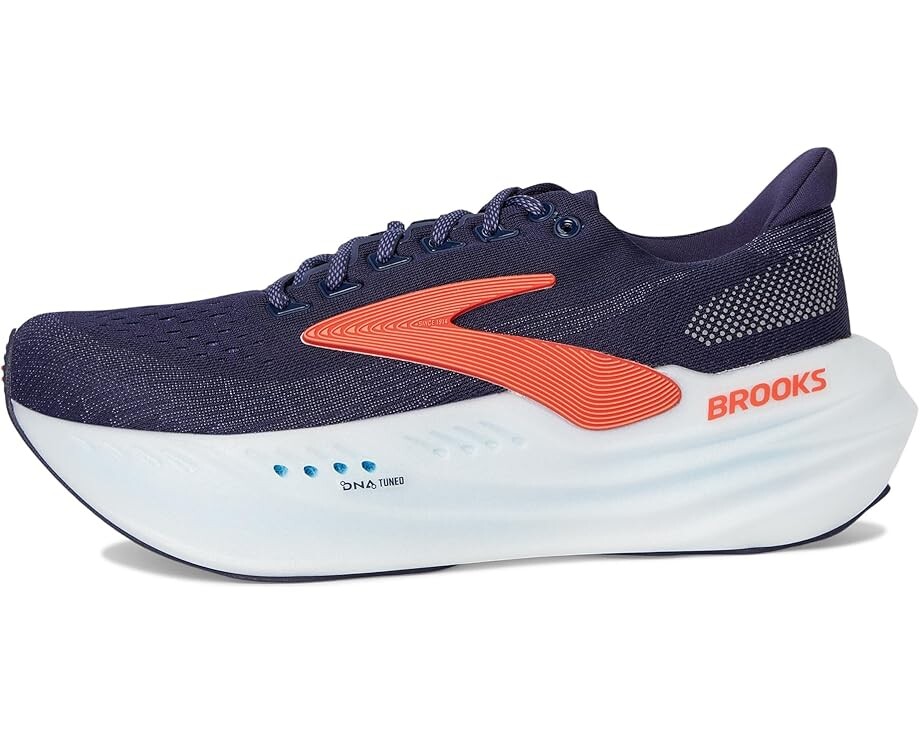 Кроссовки Brooks Glycerin Max, цвет Peacoat/Blue Ribbon/Hot Coral — фото 4
