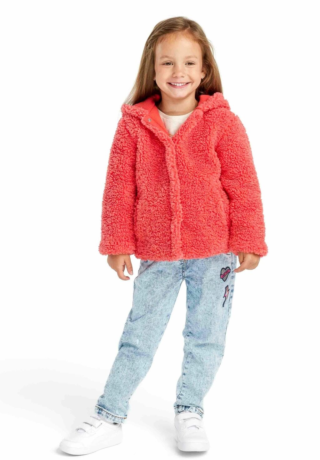

Куртка демисезонная HOODED BORG MINOTI, цвет coral