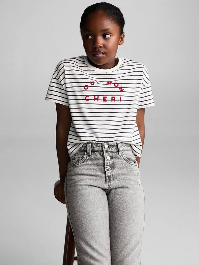 

Детские джинсы Greya в стиле mom из хлопка Mango, Open Grey