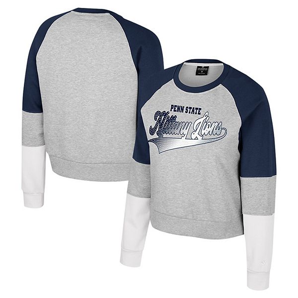 

Женский свитшот с круглым вырезом и стразами Penn State Nittany Lions цвета хизер-грей Colosseum, Бежевый, Женский свитшот с круглым вырезом и стразами Penn State Nittany Lions цвета хизер-грей Colosseum