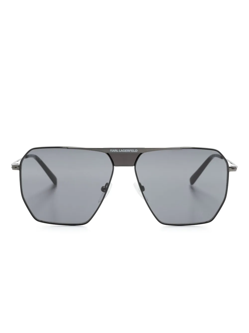 

Солнцезащитные очки-пилоты с логотипом Karl Lagerfeld, черный