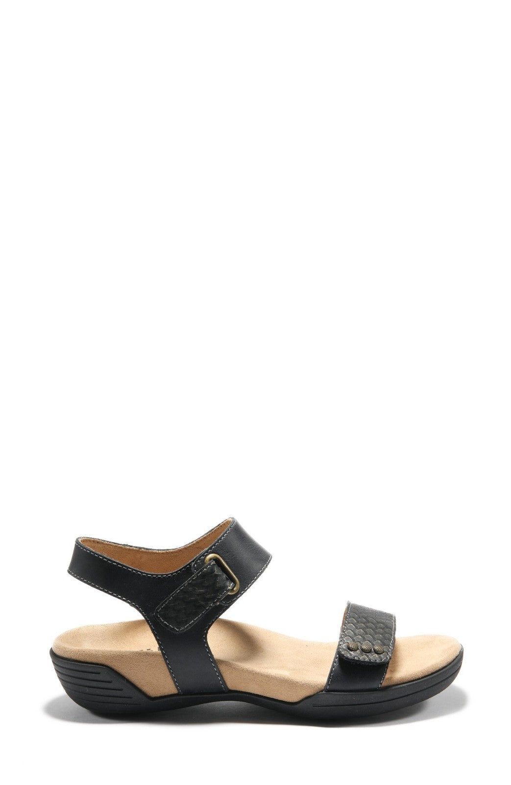 Halsa Footwear Dominica Сандалии женские черные кожаные с регулируемым ремешком