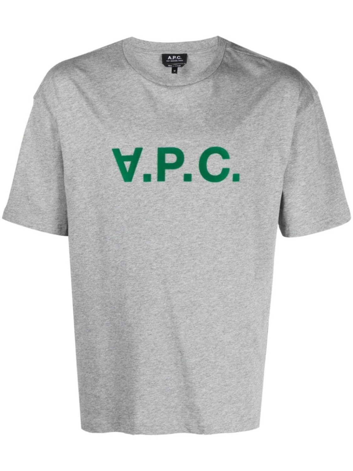 

A.P.C. футболка River с логотипом, серый