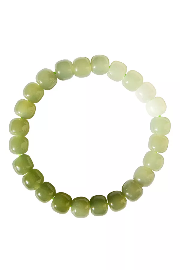 

Омбре — браслет из нефрита и бусин Seree, green