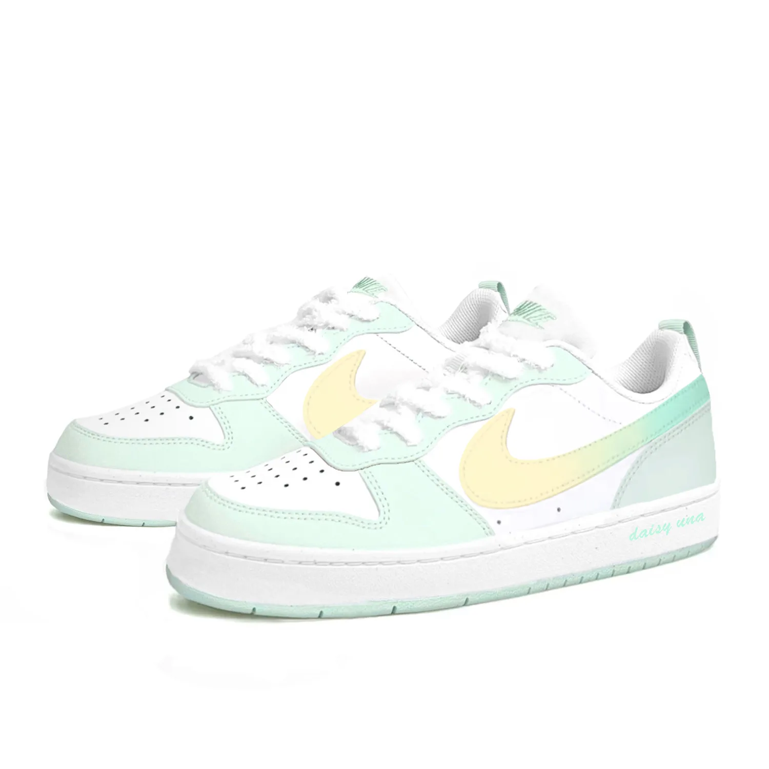 Nike Кроссовки для скейтбординга Court Borough Mint Lime с амортизацией и устойчивостью к истиранию, низкие, бирюзовые — фото 4