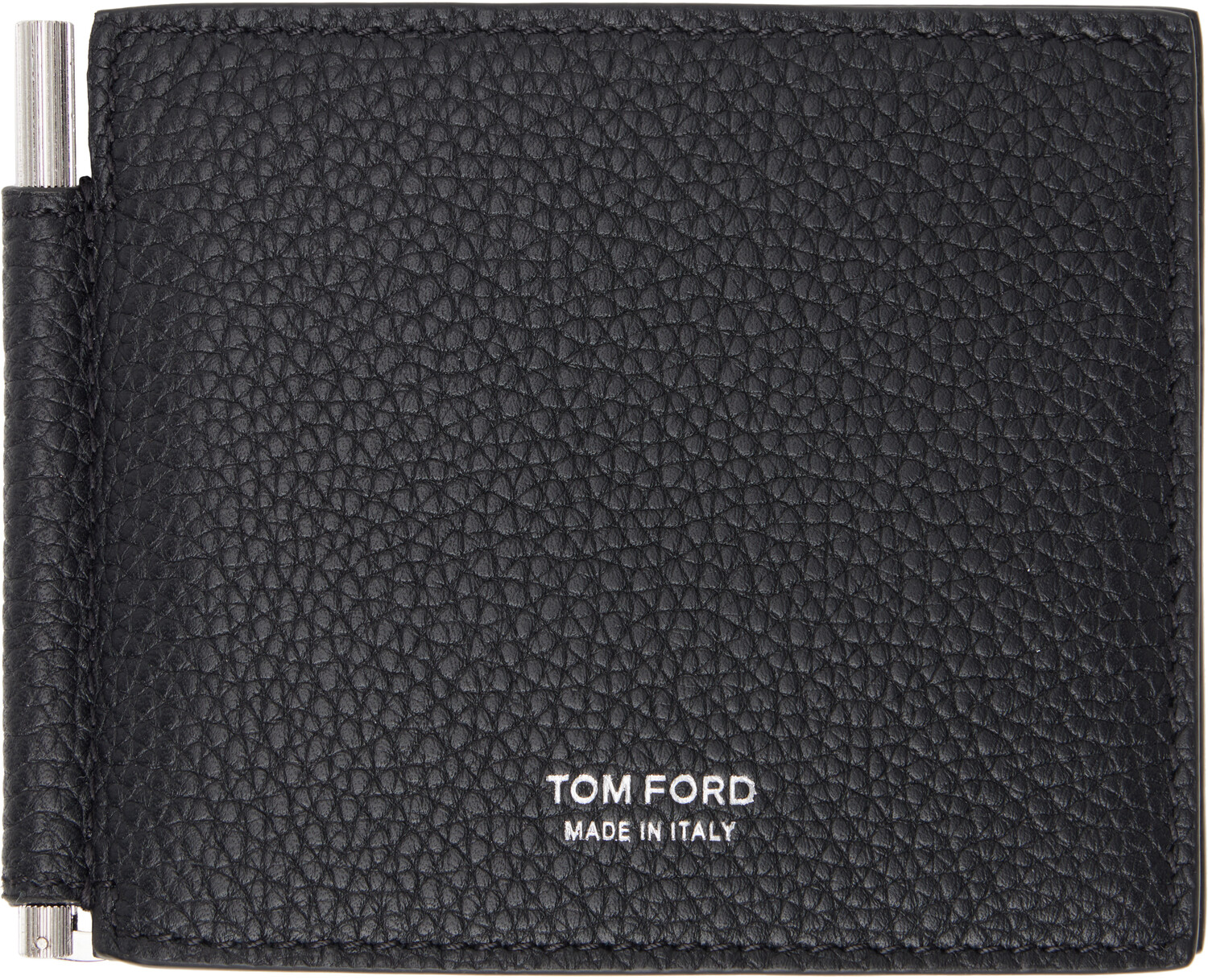 

Кошелек с зажимом для денег из зернистой кожи TOM FORD, черный