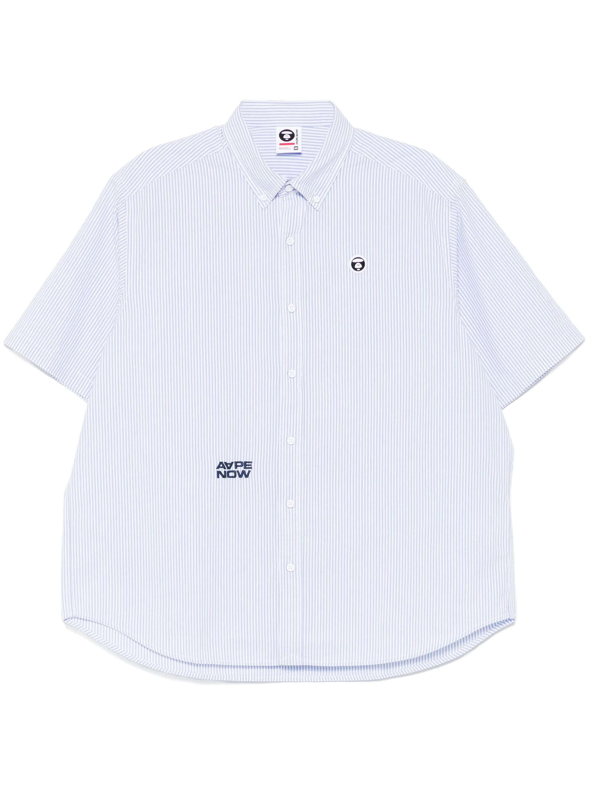 

Полосатая рубашка AAPENOW с логотипом Aape By A Bathing Ape, синий