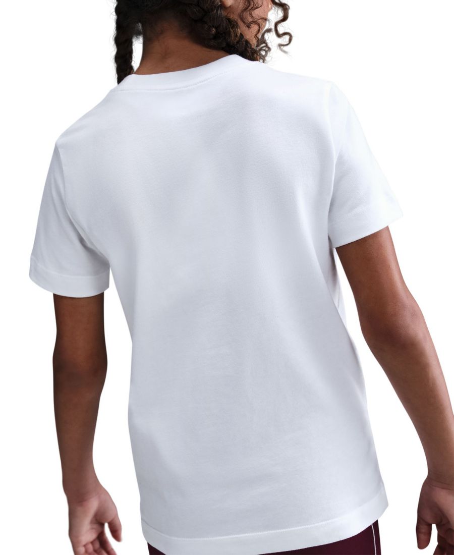 Детская спортивная футболка с коротким рукавом и принтом Nike, White — фото 4