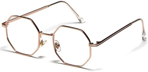 

Модные ретро-солнцезащитные очки для женщин и мужчин, многоугольные винтажные солнцезащитные очки, модные женские солнцезащитные очки с защитой от УФ-излучения UV400 MTZJH, Rose Clear