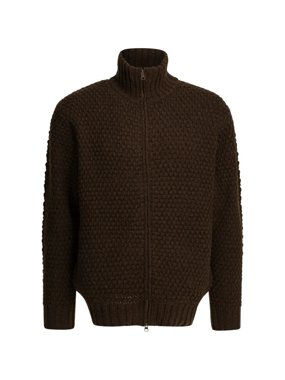 

Кардиган на молнии с высоким воротником Beams Plus, коричневый