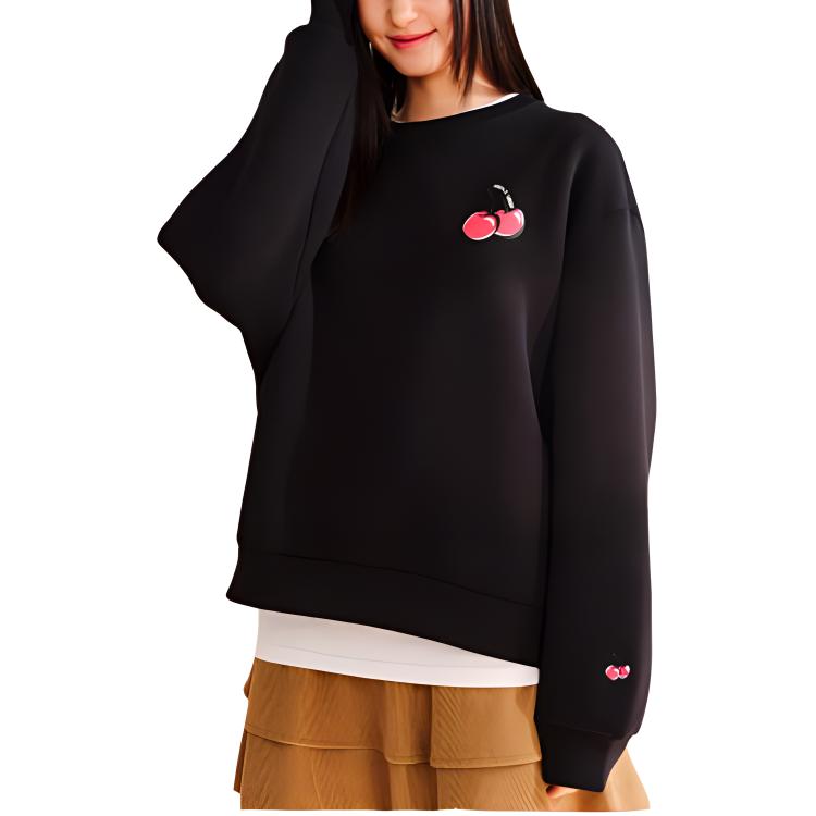 

ANTA Толстовка Kirsh Sports Life Collection Good Things Happen женская базовая черная, Черный, ANTA Толстовка Kirsh Sports Life Collection Good Things Happen женская базовая черная