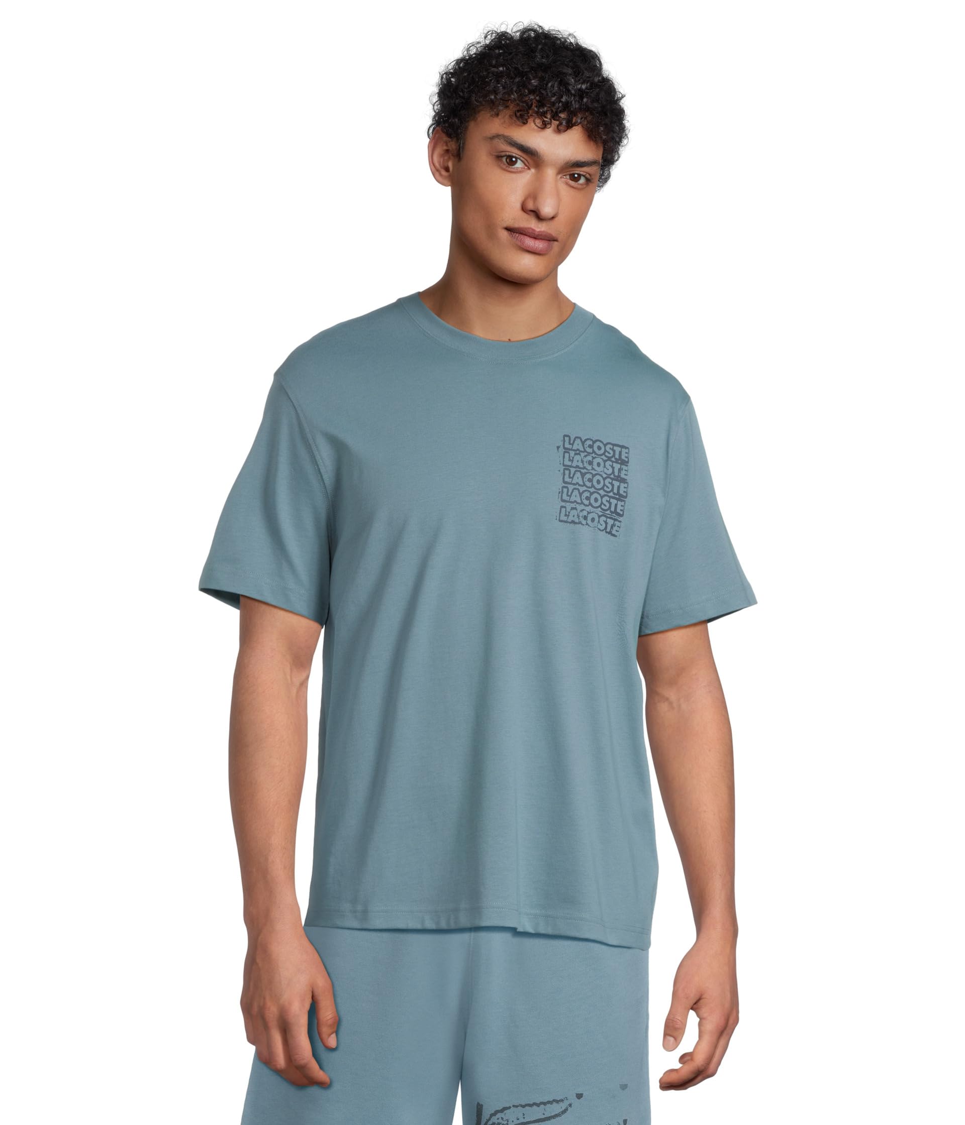 

Футболка Lacoste Classic Fit Distorted Graphic T-Shirt, Blue/Navy Blue