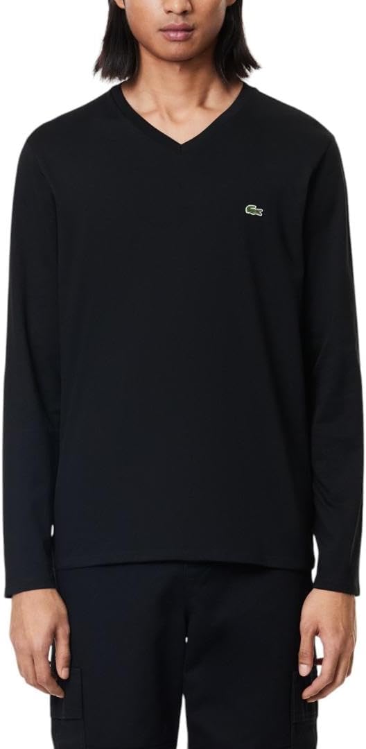 

Мужская футболка Lacoste с длинным рукавом и V-образным вырезом, Black, Черный, Мужская футболка Lacoste с длинным рукавом и V-образным вырезом, Black