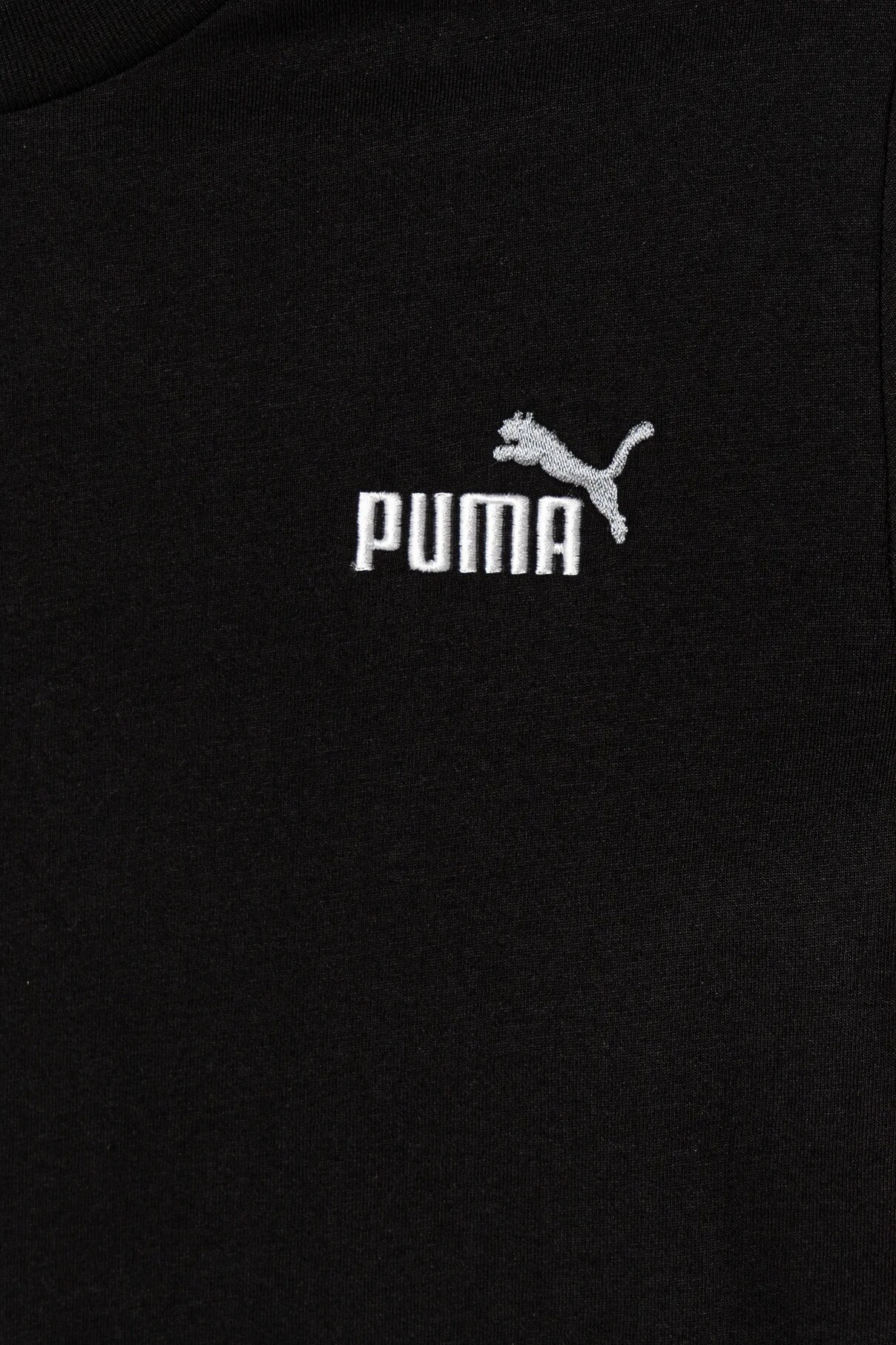 Футболка детская из хлопка ESS 2 COLOR, маленькая, с логотипом № 1 Puma, черный — фото 4