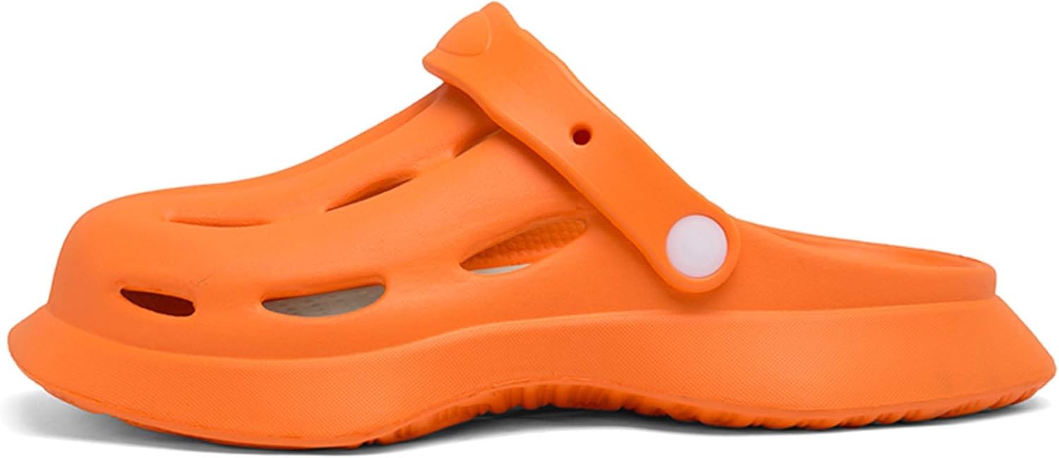 

Женские и мужские садовые сабо сандалии с унисекс комфортной посадкой, пляжные сандалии, спортивные сандалии Vtiao, оранжевый