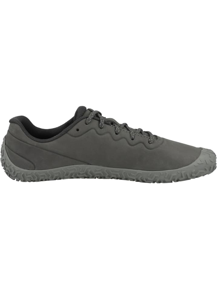 Merrell Кожаные кроссовки Vapor Glove 6 серого цвета для ходьбы босиком — фото 3