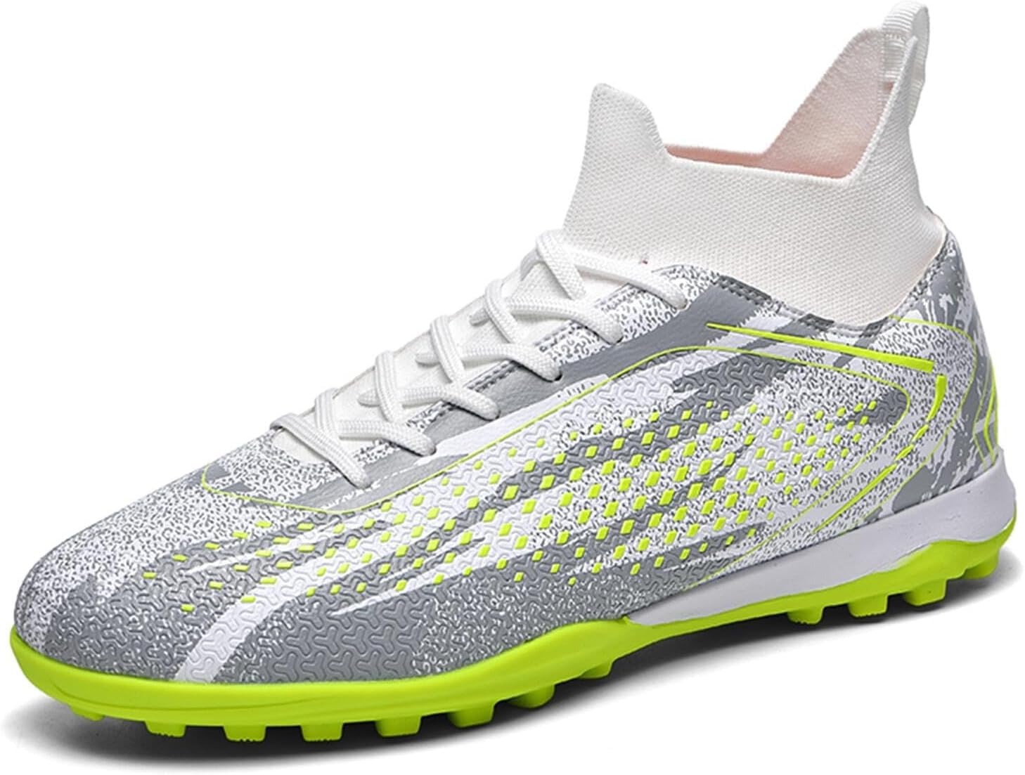 

Футбольные бутсы для мужчин и женщин, обувь для игры на траве и в зале, унисекс, с высоким голенищем, AG TF футбольные бутсы, молодежная обувь для бейсбола и регби, тренировочные кроссовки Saynnie, 5505 Grey Tf