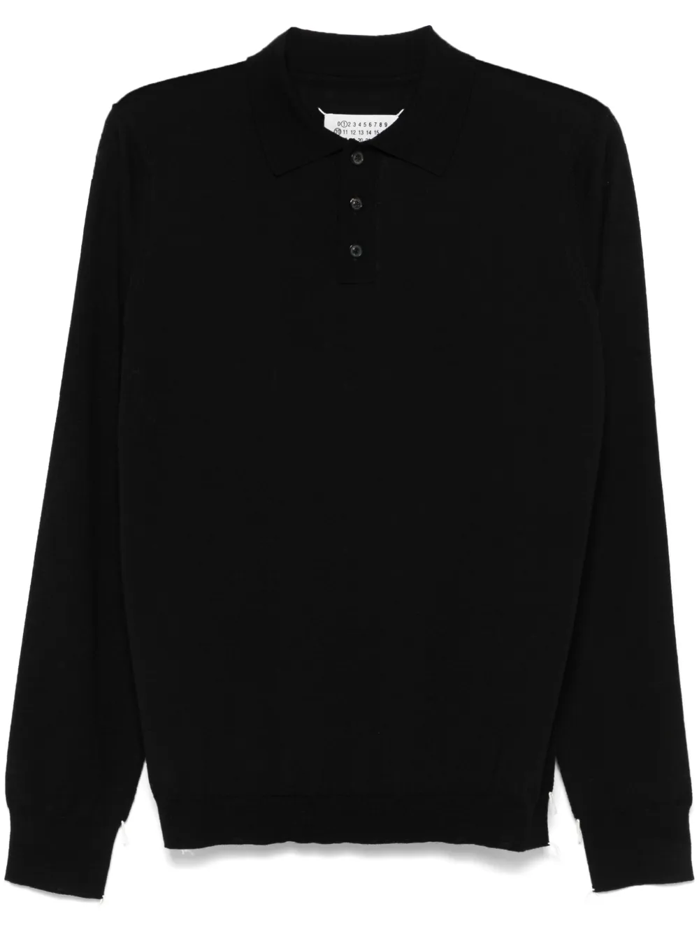 

Рубашка поло тонкой вязки MAISON MARGIELA, черный