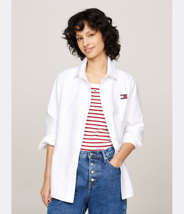 

Рубашка женская Tommy Jeans Regular Fit, белый