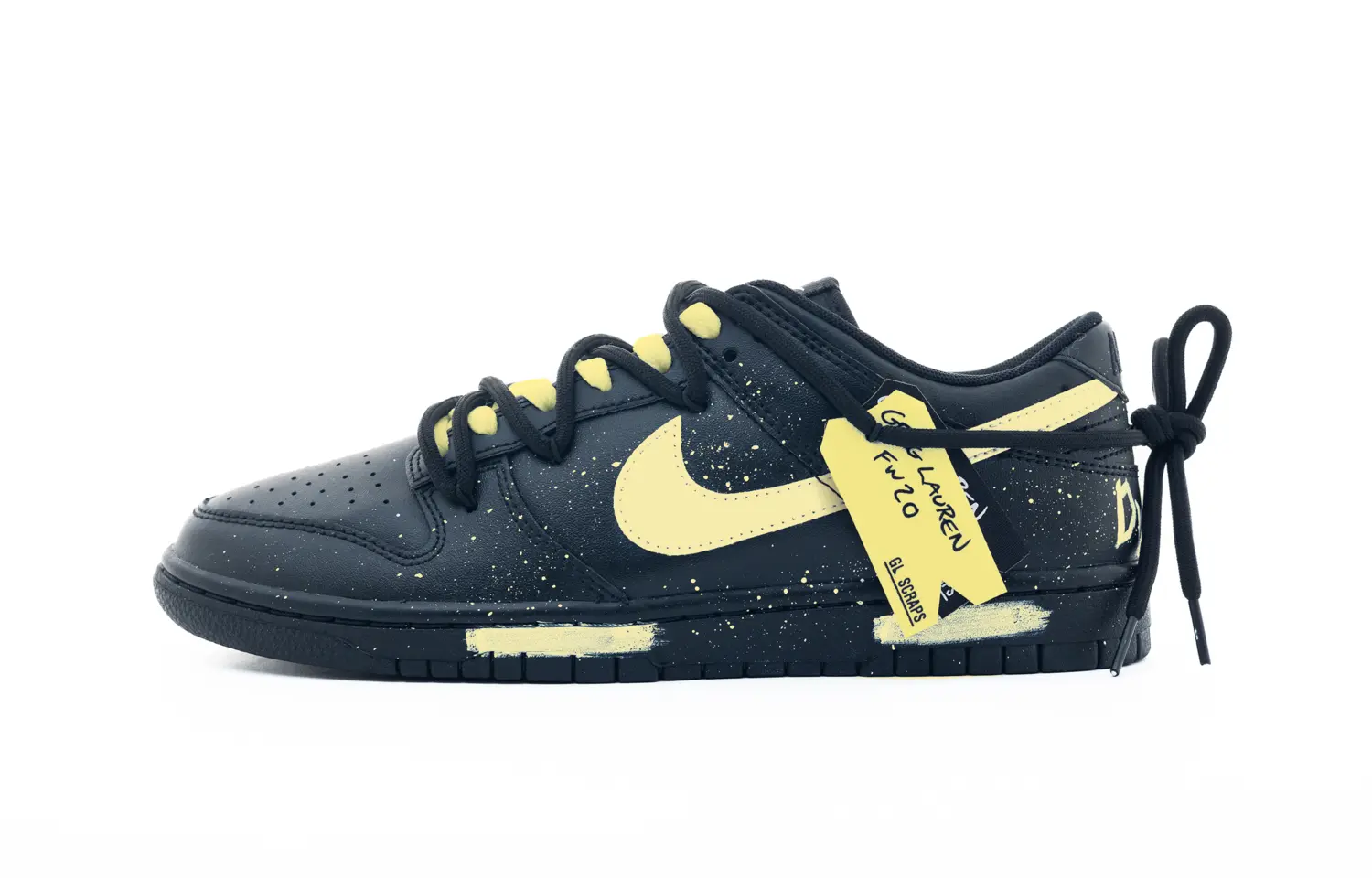

Nike Dunk Bee Plague Abrasion Resistant Low top Skateboard Shoes мужские черные желтые