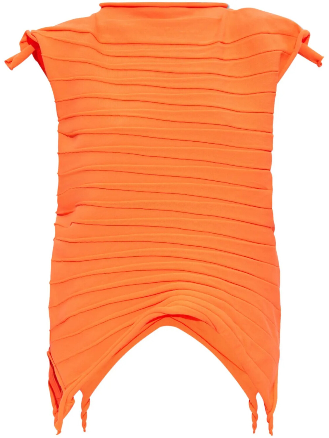 

Pleats Please Issey Miyake топ Asymmetrical в полоску, оранжевый
