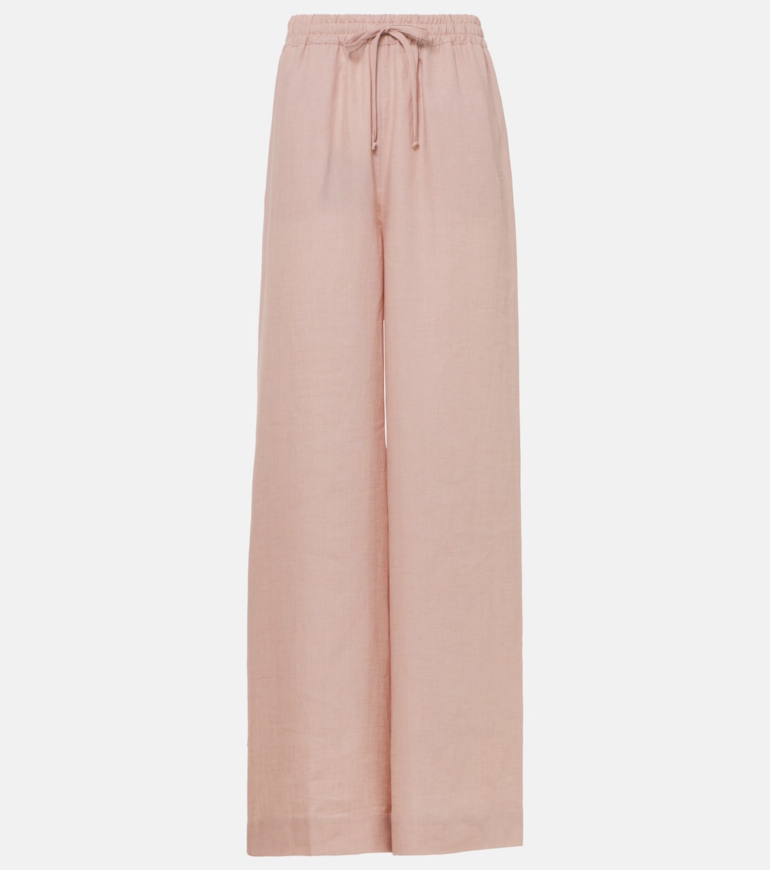 

Широкие льняные брюки Graysen Loro Piana, Pink Petal