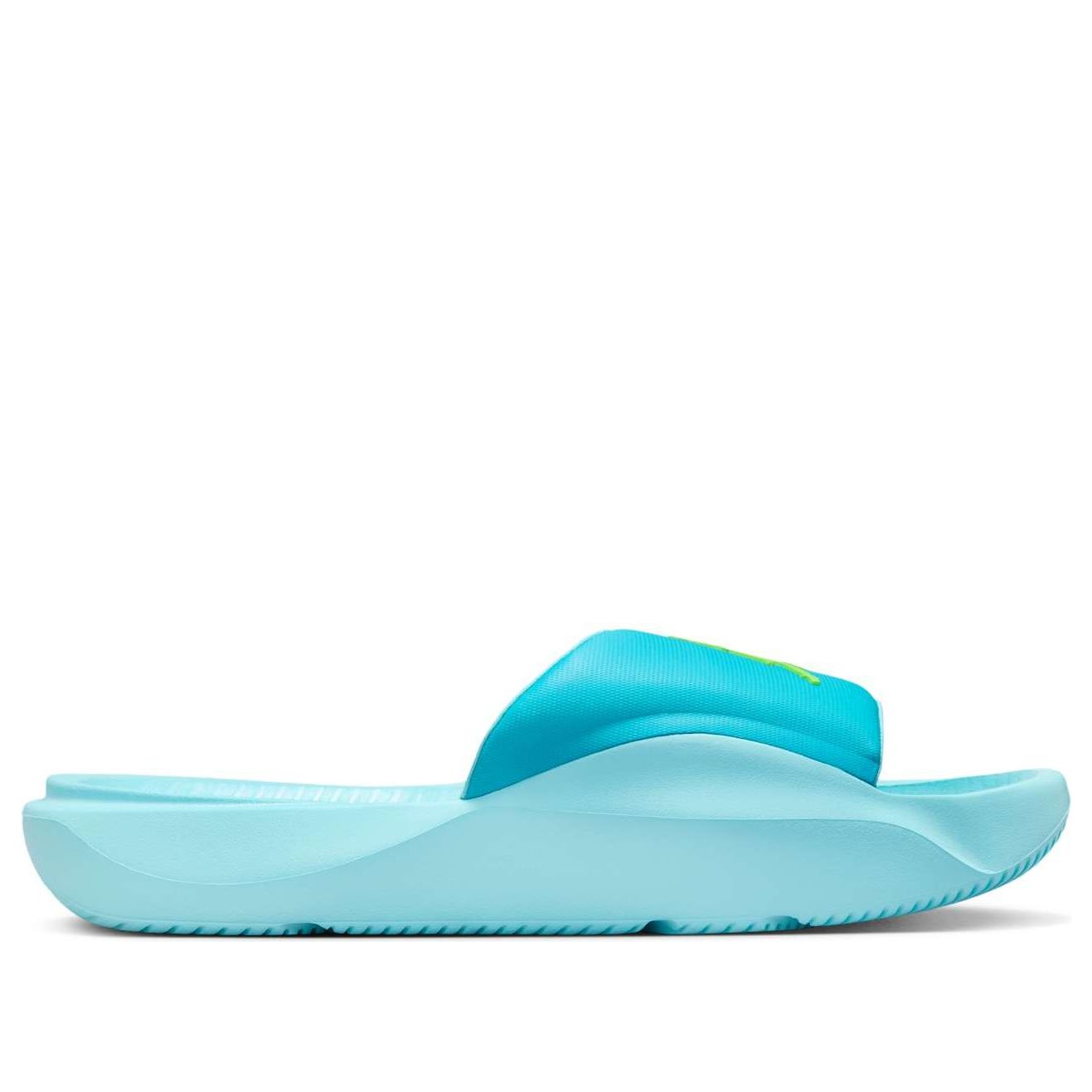 Шлепанцы Air Jordan Franchise Slides 'Chlorine Blue Copa Electric Green' — фото 2