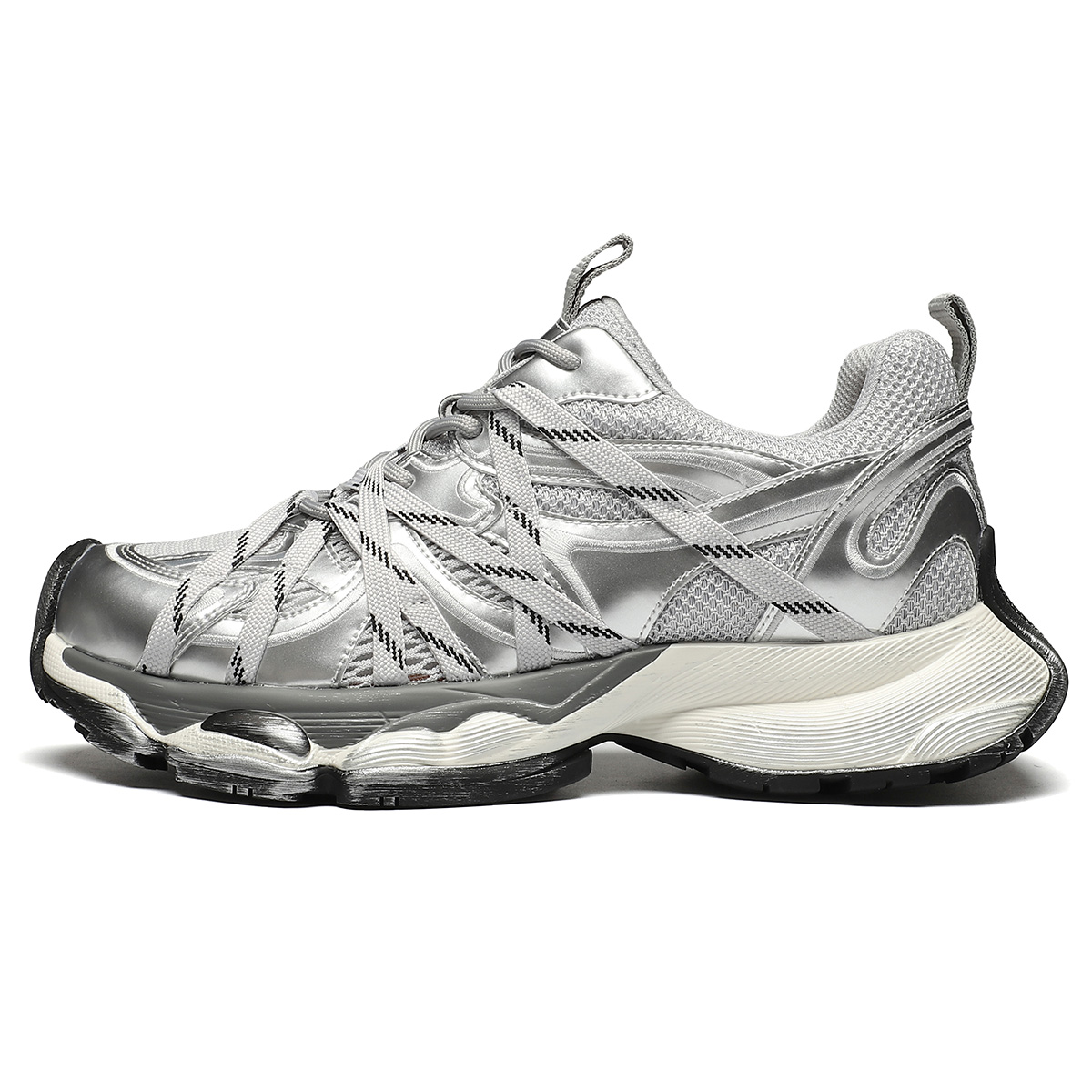 

ST&SAT Низкие массивные кроссовки с увеличенной высотой амортизации мужские Silver Gray, цвет Silver Gray