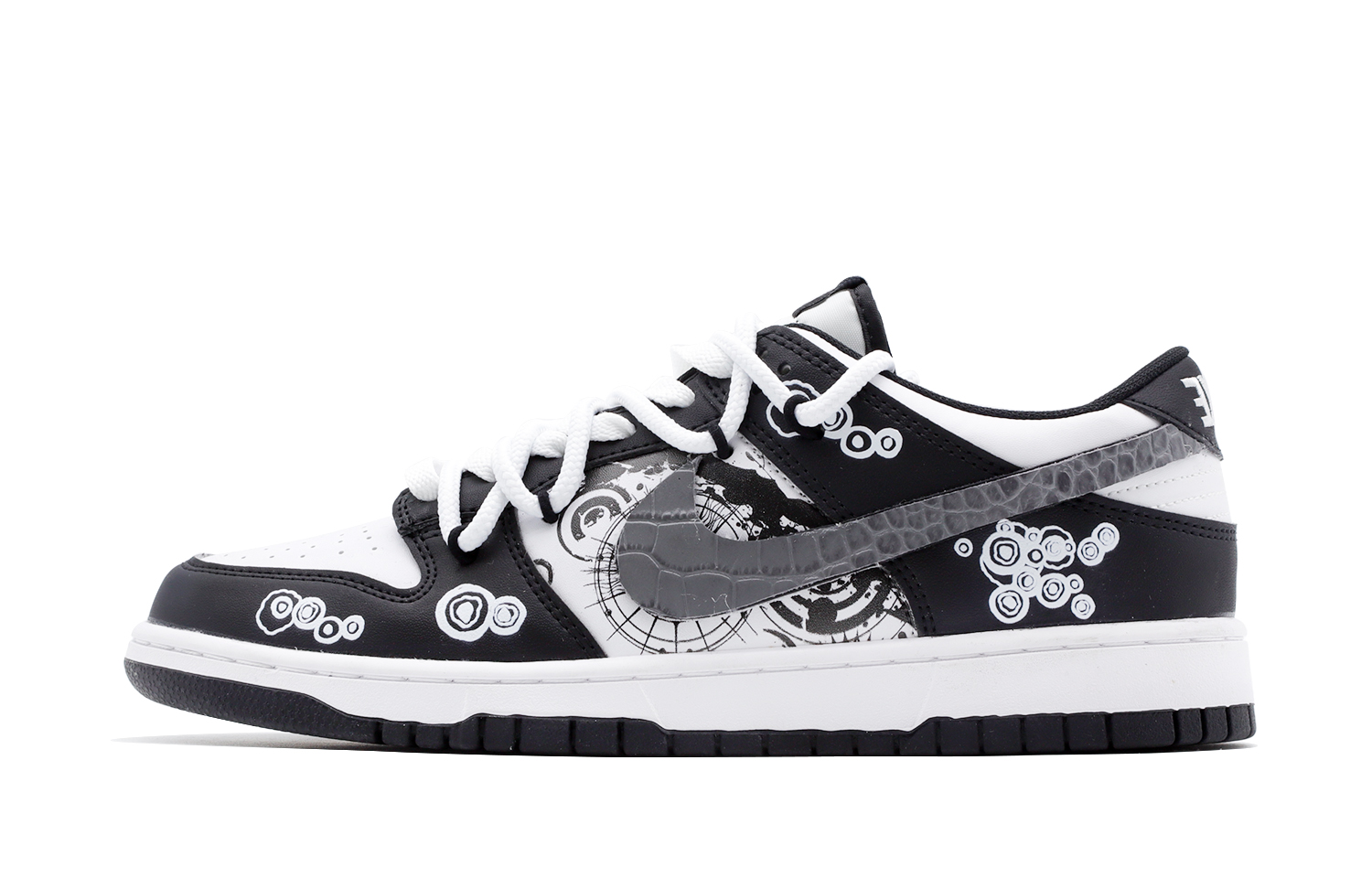 

Кроссовки Nike Dunk Skateboard Shoes Men Low-Top Black White, Черный, Кроссовки Nike Dunk Skateboard Shoes Men Low-Top Black White