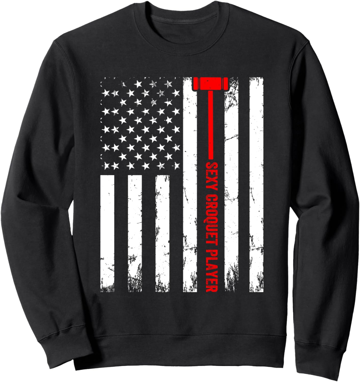 

Игра в крокет. Американский флаг крокета. Сексуальная толстовка игрока в крокет Croquet Designs, черный