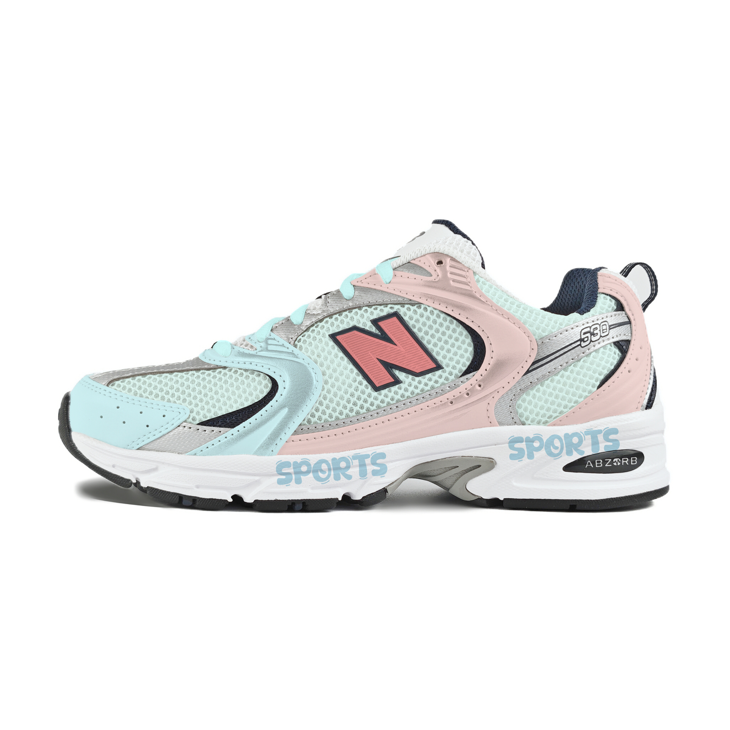 

New Balance Кроссовки NB 530 Abrasion Resistant Low Top Running Shoes Unisex Green Pink