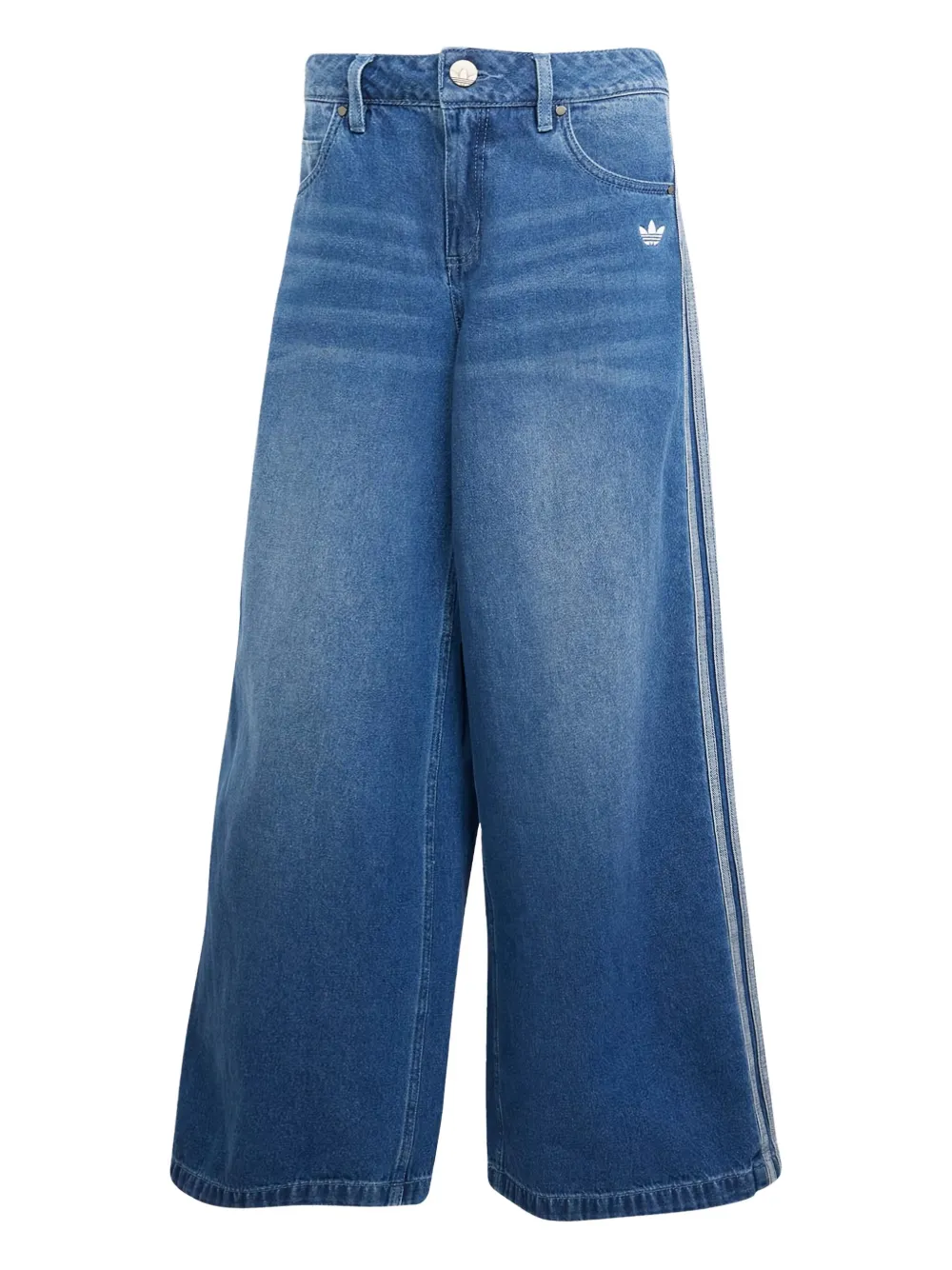 

Широкие джинсы Adidas, синий