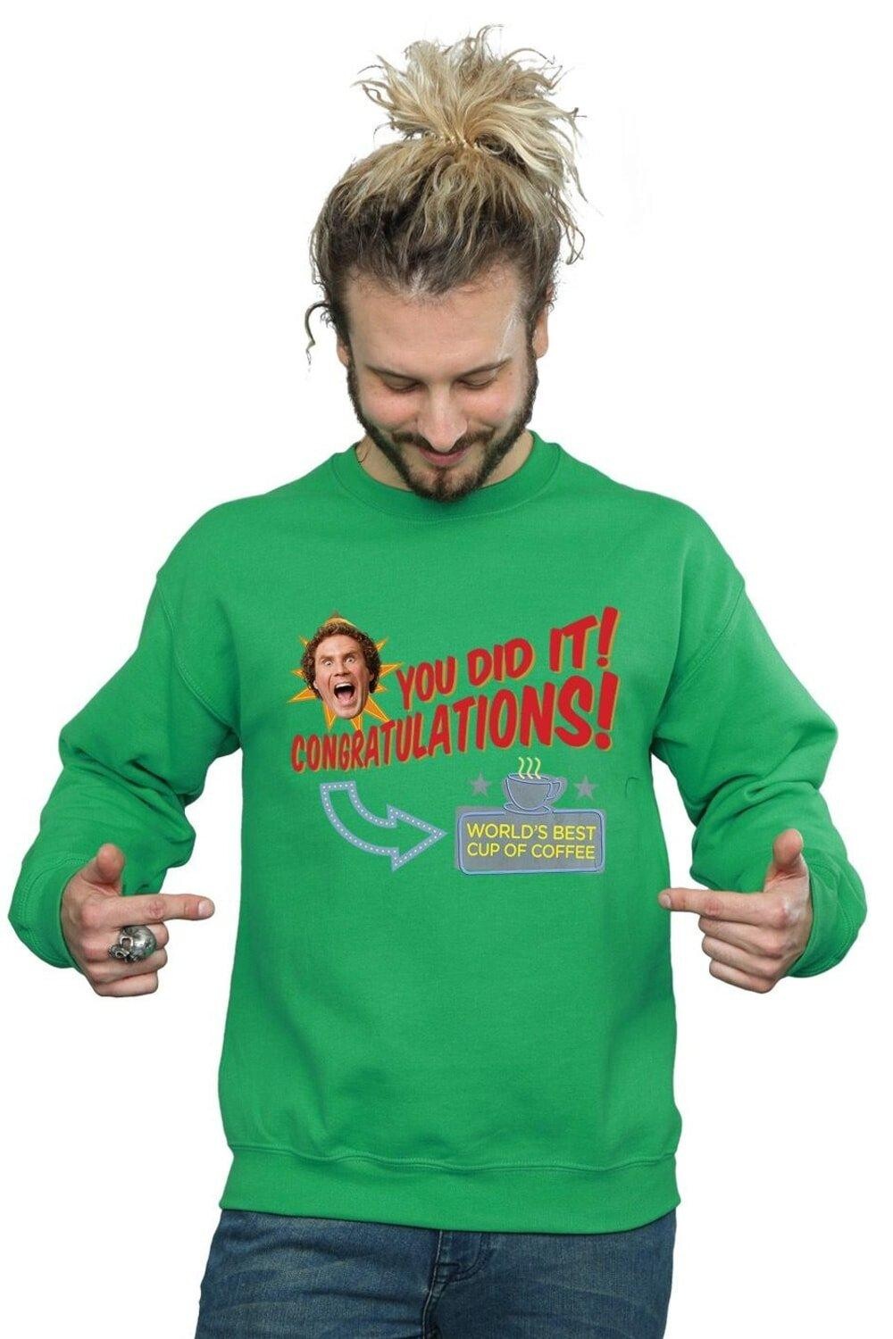 

Лучшая в мире кофейная толстовка Elf, зеленый