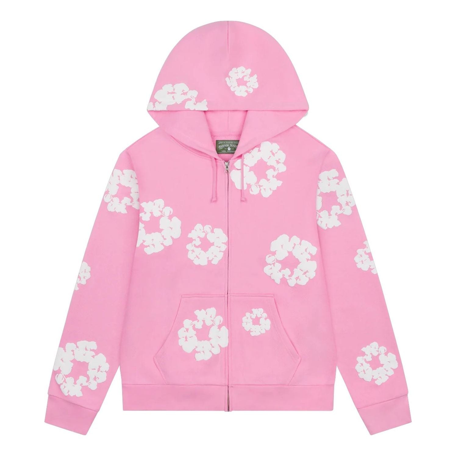 

Хлопковая толстовка Denim Tears Cotton Wreath Zip Hoodie, розовая