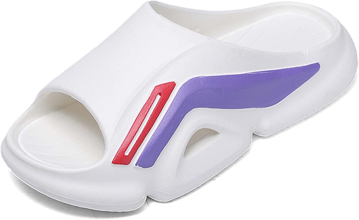 

Летние мужские дышащие противоскользящие шлепанцы с удобной толстой подошвой, однотонные, из ЭВА, пляжная обувь, модные, повседневные, износостойкие Generic, белый/синий