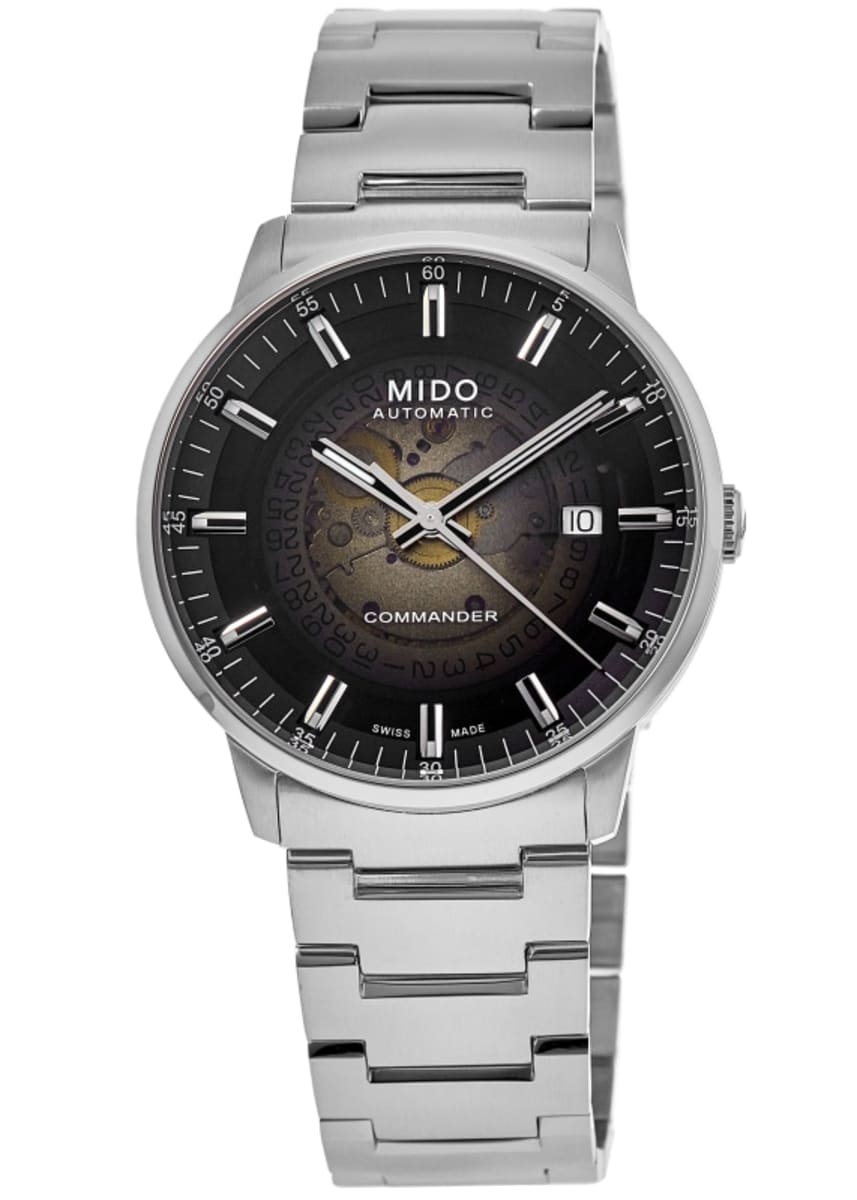 

Мужские часы Mido Commander Gradient Automatic с черным циферблатом из стали M021.407.11.411.00