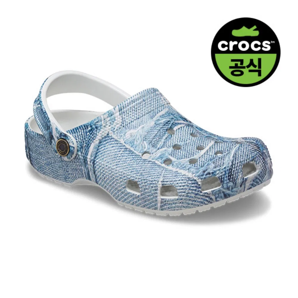 Мужские классические клоги Crocs Classic Denim синие — фото 2