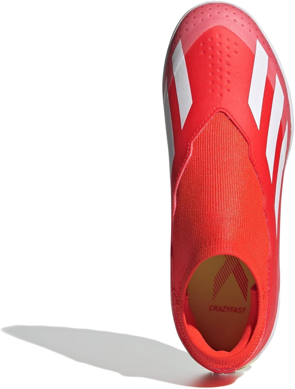 Кроссовки adidas для детей и подростков X Crazyfast League без шнурков для игры на искусственном газоне, белый/красный/желтый — фото 3