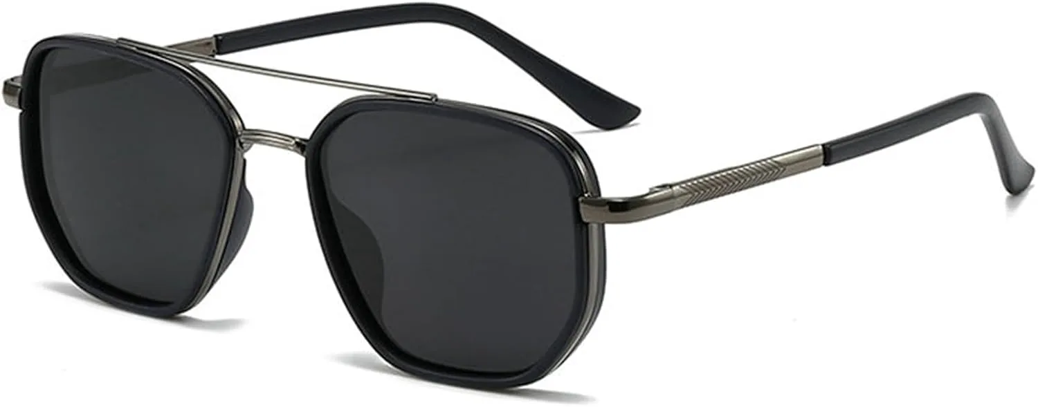 

Солнцезащитные очки Willochra Vintage Polarized Pilot для женщин, квадратная оправа с двойной перемычкой, солнцезащитные очки для вождения и путешествий, C6
