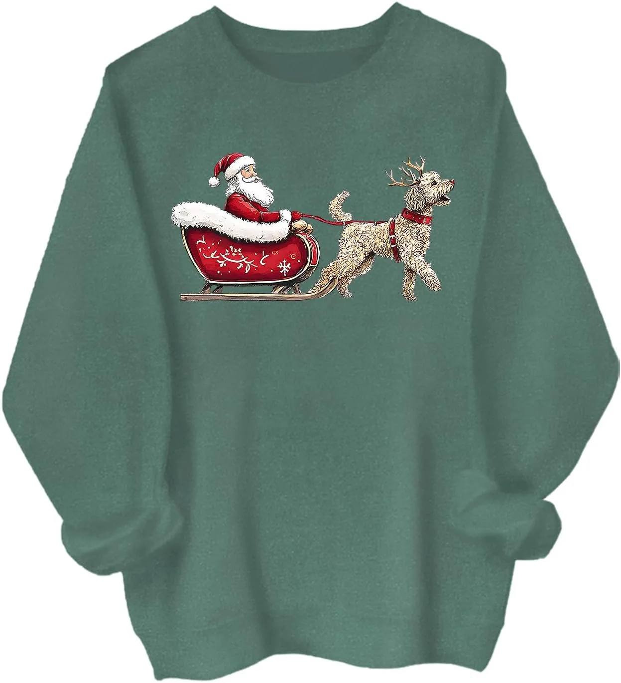 

Толстовка с золотистым ретривером и Санта-Клаусом CLOFDIR