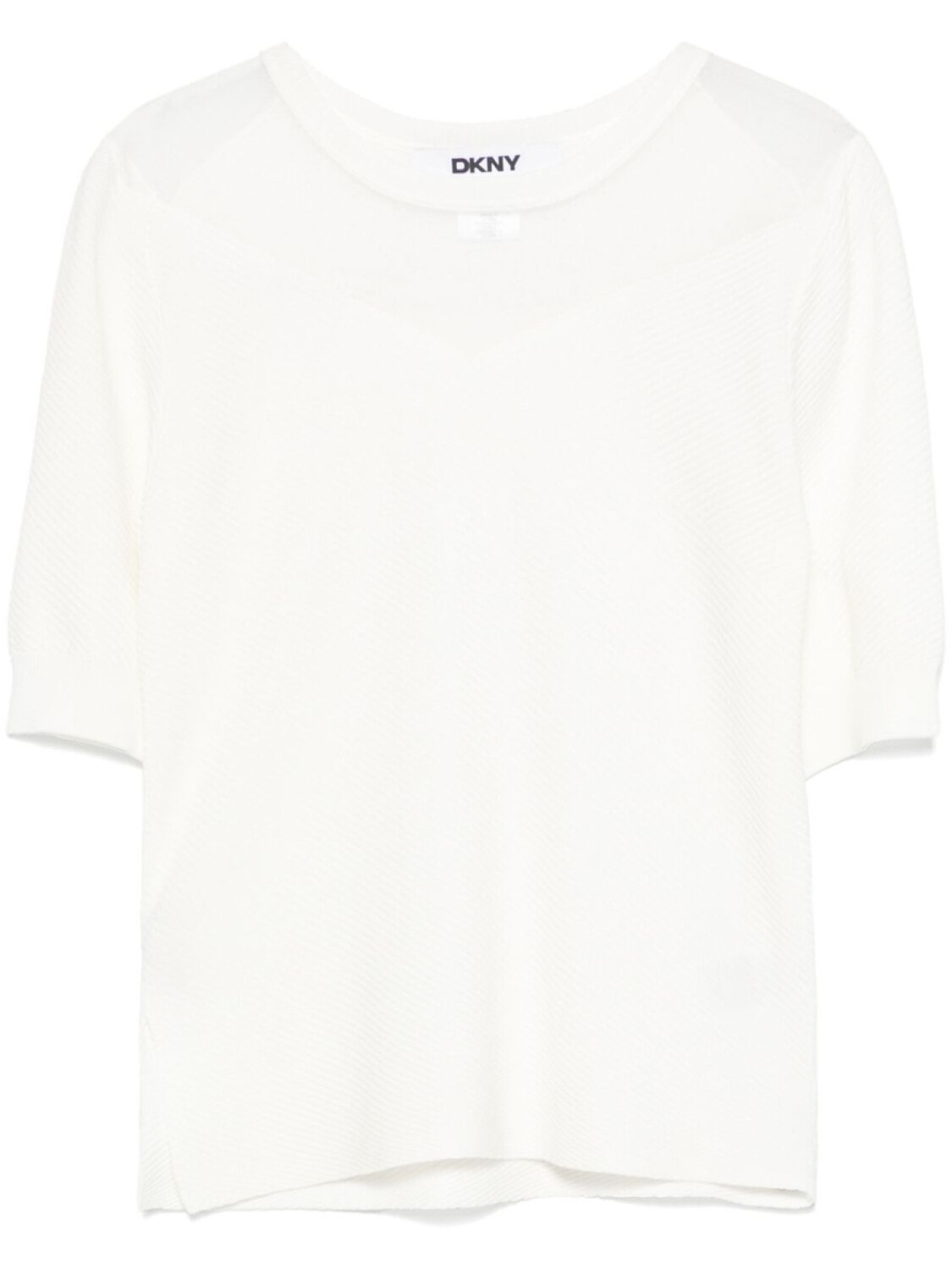 

DKNY футболка с прозрачной вставкой, белый