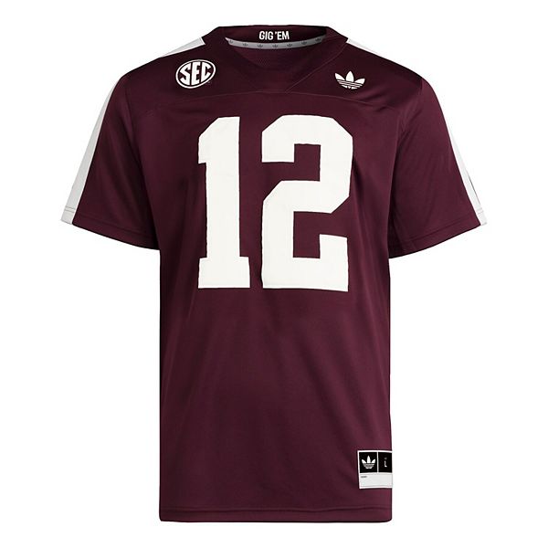 Мужская футболка Texas A&M Aggies Premier Strategy #12 Adidas — фото 3