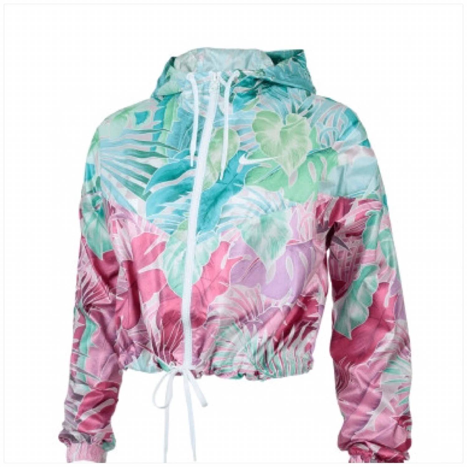 Женская укороченная куртка Windrunner с разноцветным цветочным принтом Nike, Multi Floral — фото 3